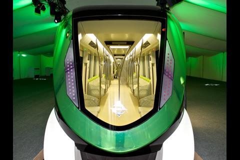 Alstom has presented a mock-up of its Metropolis trainset for Riyadh.